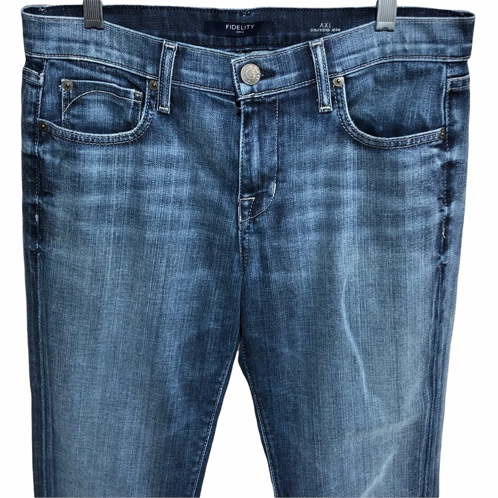 Fidelity AXL Girlfriend Jean Exile Vintage Sz 27 Medium Wash - Picture 4 of 16